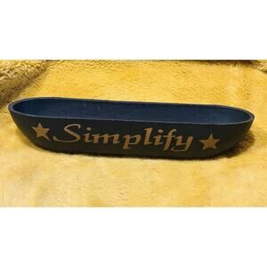 Vintage Wood Tray Valet Organizer Trinket Holder Simplify Family 11” Decor Farm